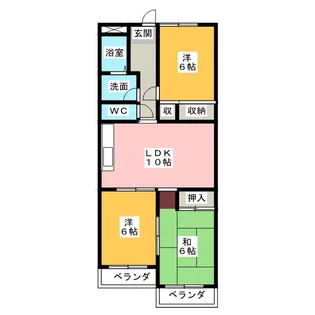 グリーンライフ東山【3階】の間取り