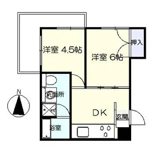 サンフラワーコーポ【2階】の間取り