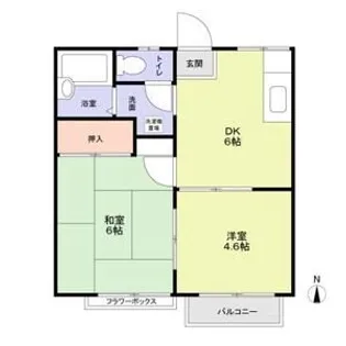 エステートピアオクムラ【2階】の間取り