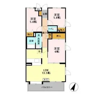 エムズアーク【1階】の間取り