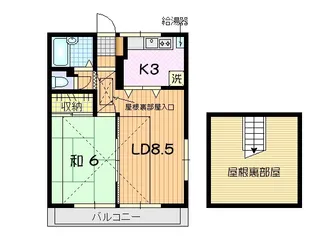 アーバンジュネス多賀【2階】の間取り