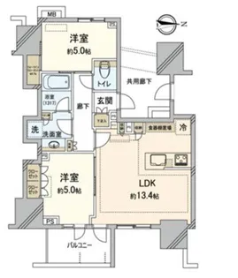 パークホームズ川越新富町アドーア【8階】の間取り