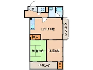 エクセル立川【3階】の間取り