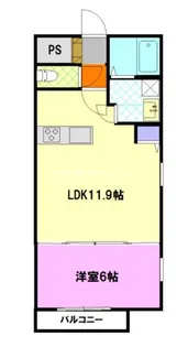 ラミューズ宮みらい【2階】の間取り