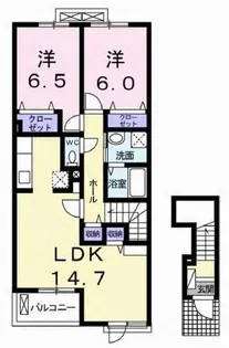 ルヴェ デュ ソレイユ【1階】の間取り