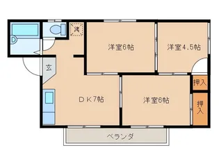 ロジュマン阿山【2階】の間取り