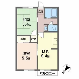 フレグランス新野辺【2階】の間取り
