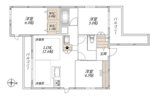【新築☆旭化成ヘーベルメゾン】プランドールII【4階】の間取り