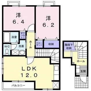 パレシャルマンBの間取り