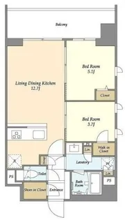 プライマル三ノ輪【5階】の間取り