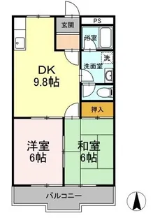 ニューリタンス【1階】の間取り