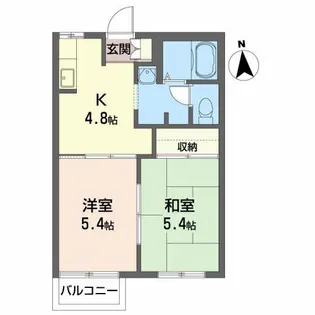 ディアス・ルフラン【2階】の間取り
