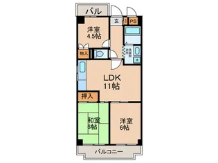 ルミナス湯里【5階】の間取り