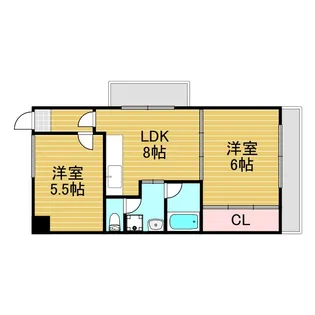 豊新ガーデンハイツ【2階】の間取り