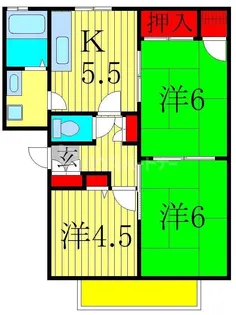 ベルウッド壱番館【2階】の間取り