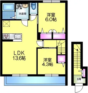 仮称 ハイム大杉の間取り