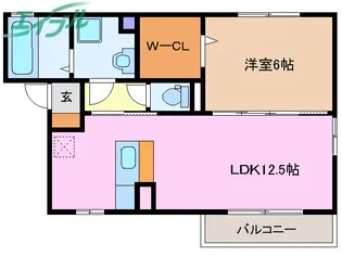 クレールカルチェVI B棟【1階】の間取り