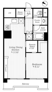 シャトレー代々木【10階】の間取り