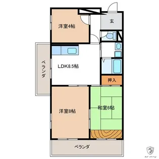 オリエンタルタワーズWEST【4階】の間取り