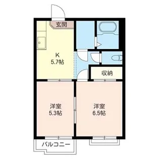 新田セントラルハイツ【2階】の間取り