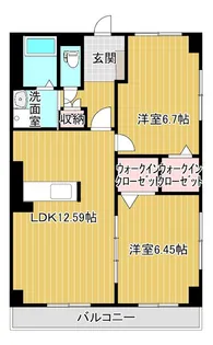 フォブールこもだB棟【2階】の間取り