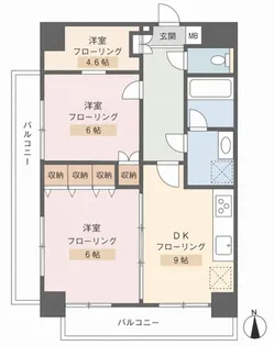 藤和シティホームズ早稲田【2階】の間取り