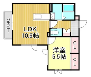ファイブスター見山【1階】の間取り