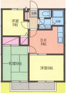 サンヴィレッジみつわ台D棟【1階】の間取り
