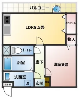 エルグランディあけぼの【3階】の間取り
