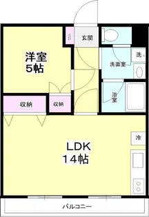 Cooee茅ヶ崎【3階】の間取り