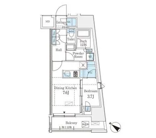 プライムレジデンス渋谷【9階】の間取り