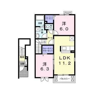 メゾン・プロムナード D棟【2階】の間取り