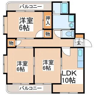 インフィニティ出水I【1階】の間取り