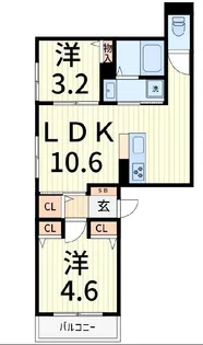 セレスティア柴又III【3階】の間取り