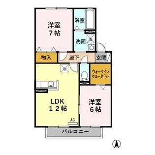 セジュールオリオン C【2階】の間取り
