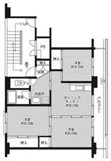 ビレッジハウス山王2号棟【5階】の間取り