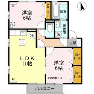 リビングタウン長岡 A【1階】の間取り