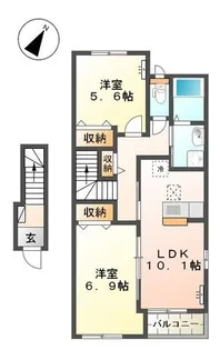 ポップ・メゾン【2階】の間取り