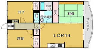 ロイヤルガーデン【3階】の間取り