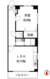 グランディス阿佐ヶ谷【3階】の間取り