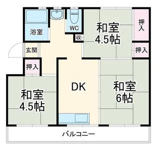まゆみマンション【2階】の間取り