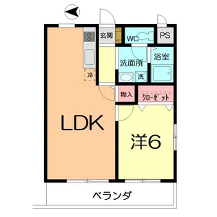 メルベーユ大宮II【1階】の間取り