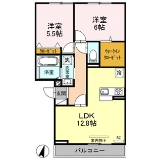 ロイヤルガーデンコート新和 A303【3階】の間取り