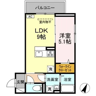プラム ツリー ガーデン G【2階】の間取り