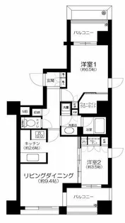アビテ駒形リバーサイド【3階】の間取り
