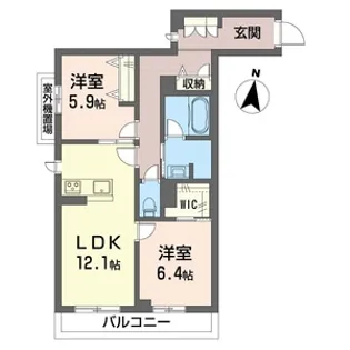 グランドソレイユ湘南横松【2階】の間取り