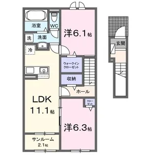 ルヴァン ソレイユ【2階】の間取り