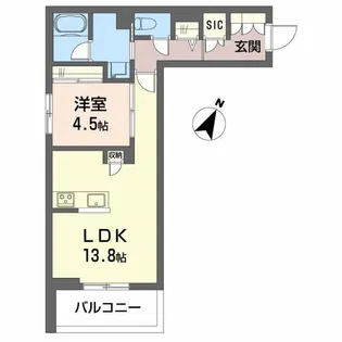 南浜田レジデンス【3階】の間取り