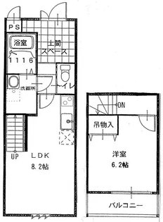 スリーハーブズ 服部寿町【1階】の間取り
