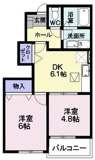 グレイス中屋敷 B【1階】の間取り
